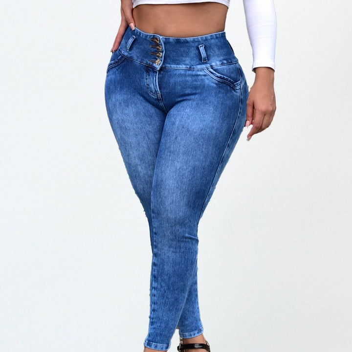 JEANS CON FAJA LEVANTA GLÚTEOS 510F (STOCK FABRICA)
