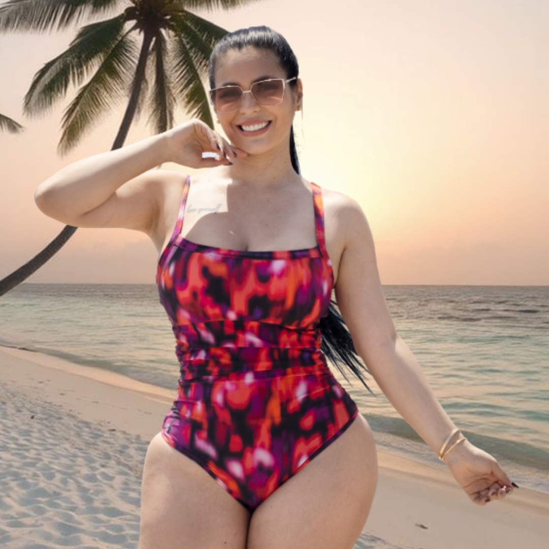 TRAJE DE BAÑO CON FAJA - COLECCION MODA RBTC3100 SUNRED (STOCK FABRICA)