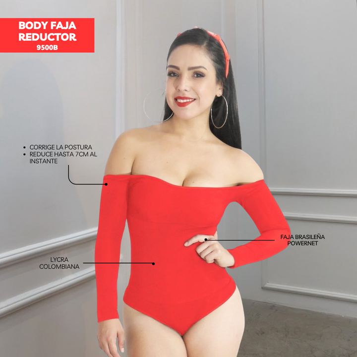 BODY FAJA REDUCTOR - MANGA LARGA 9500B (ENTREGA INMEDIATA)