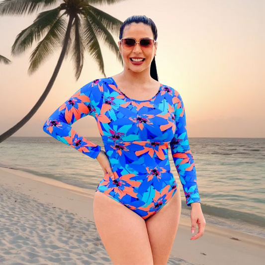 TRAJE DE BAÑO CON FAJA RBTC7030 GRAFIC (ENTREGA INMEDIATA)