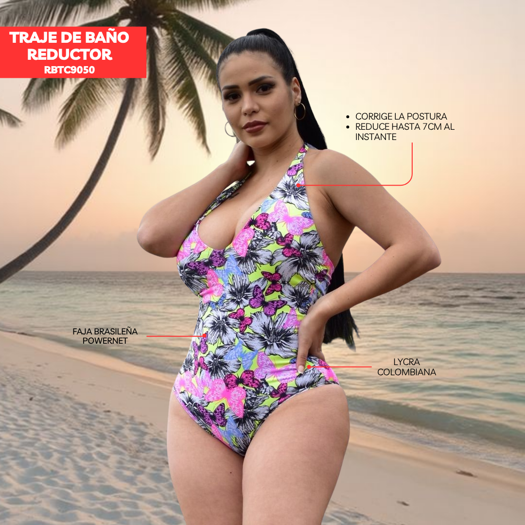 TRAJE DE BAÑO CON FAJA RBTC9050 BUTTERFLY (STOCK FABRICA)