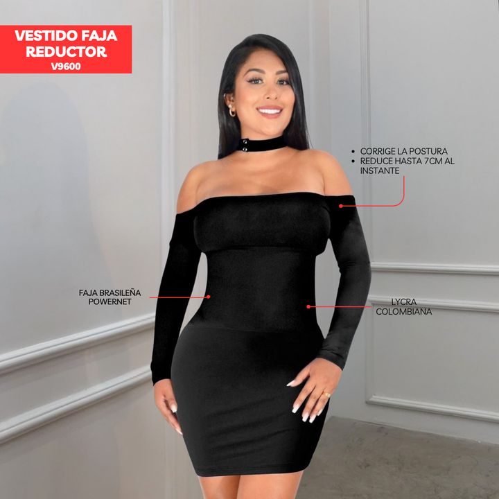 VESTIDO FAJA REDUCTOR V9600 (STOCK FÁBRICA)