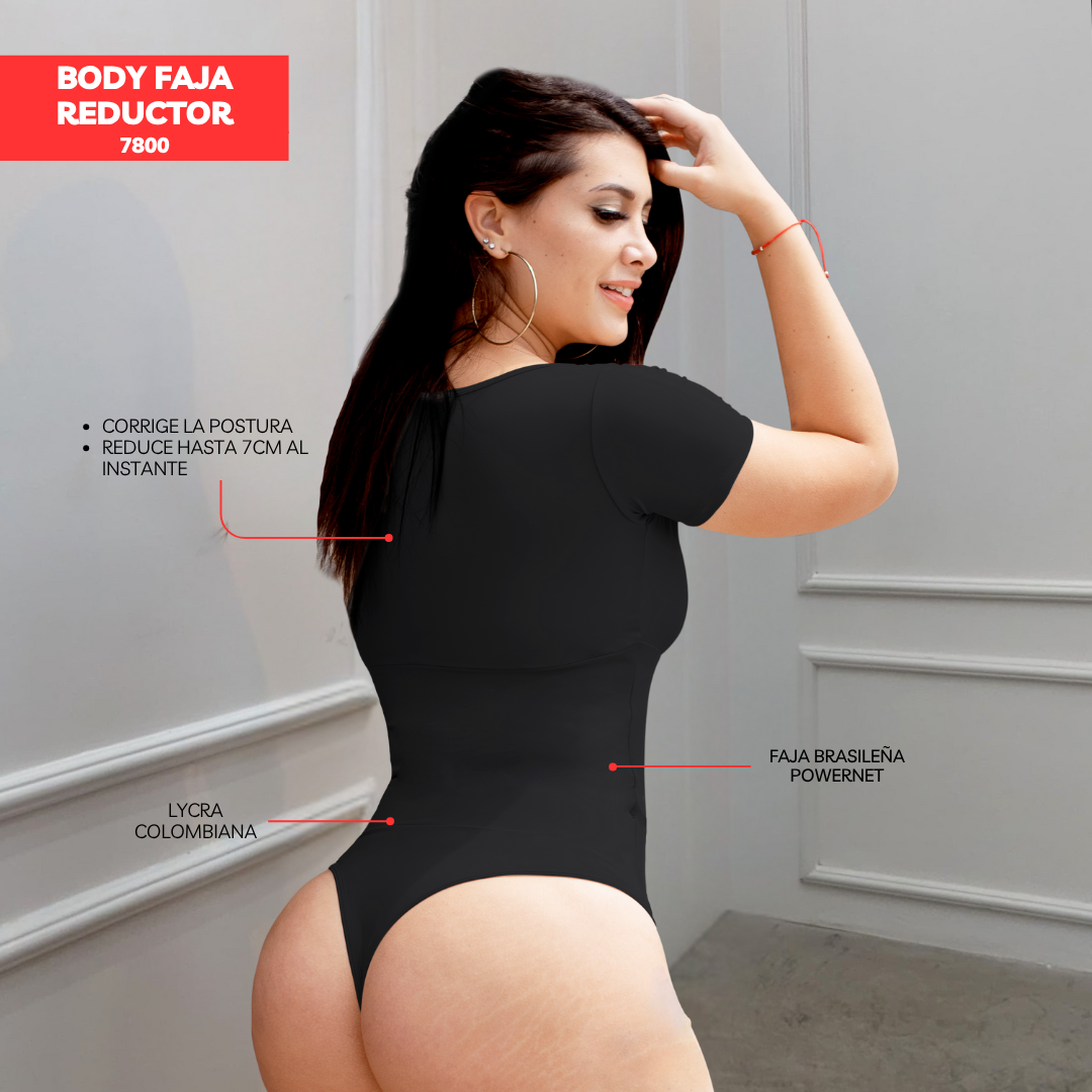 BODY FAJA REDUCTOR - MANGA CORTA 7800 (ENTREGA INMEDIATA)