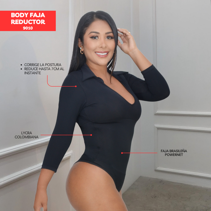 BODY FAJA REDUCTOR - MANGA LARGA 9010 (ENTREGA INMEDIATA)