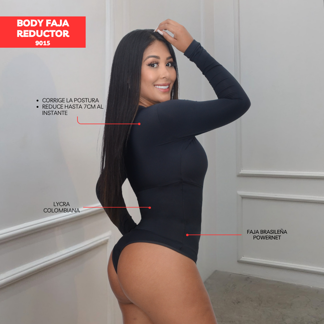 BODY FAJA REDUCTOR - MANGA LARGA 9015 (ENTREGA INMEDIATA)