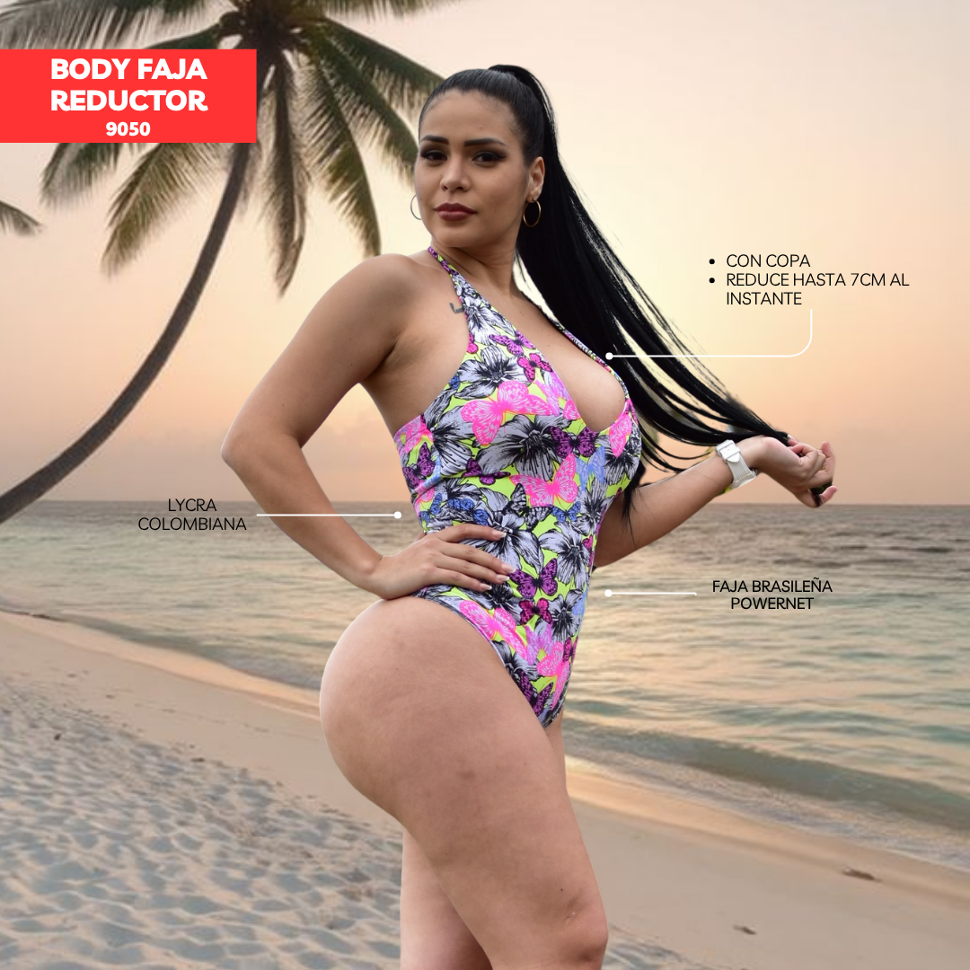 TRAJE DE BAÑO CON FAJA- COLECCION CASUAL RBTC9050 BUTTERFLY (STOCK FABRICA)