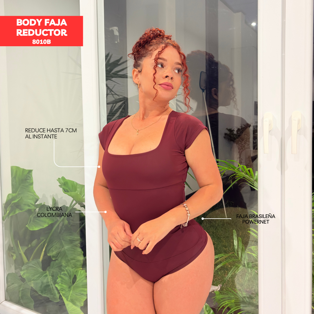 BODY FAJA REDUCTOR - MANGA CORTA 8010B (STOCK FABRICA)