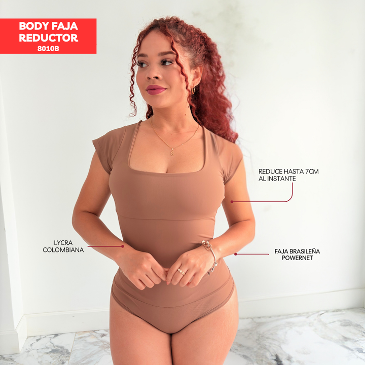 BODY FAJA REDUCTOR - MANGA CORTA 8010B (STOCK FABRICA)