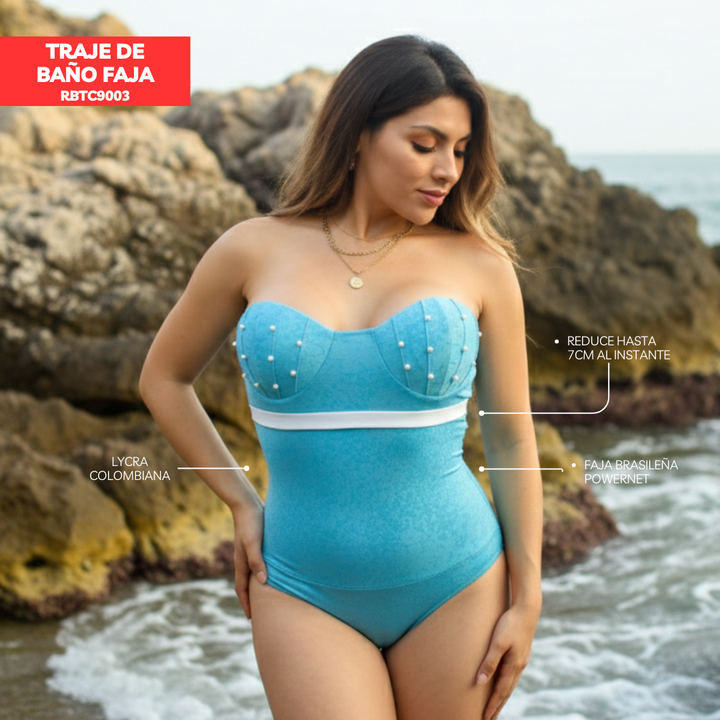 TRAJE DE BAÑO CON FAJA- EXCLUSIVE RBTC9003 CAMUV1 (ENTREGA INMEDIATA)