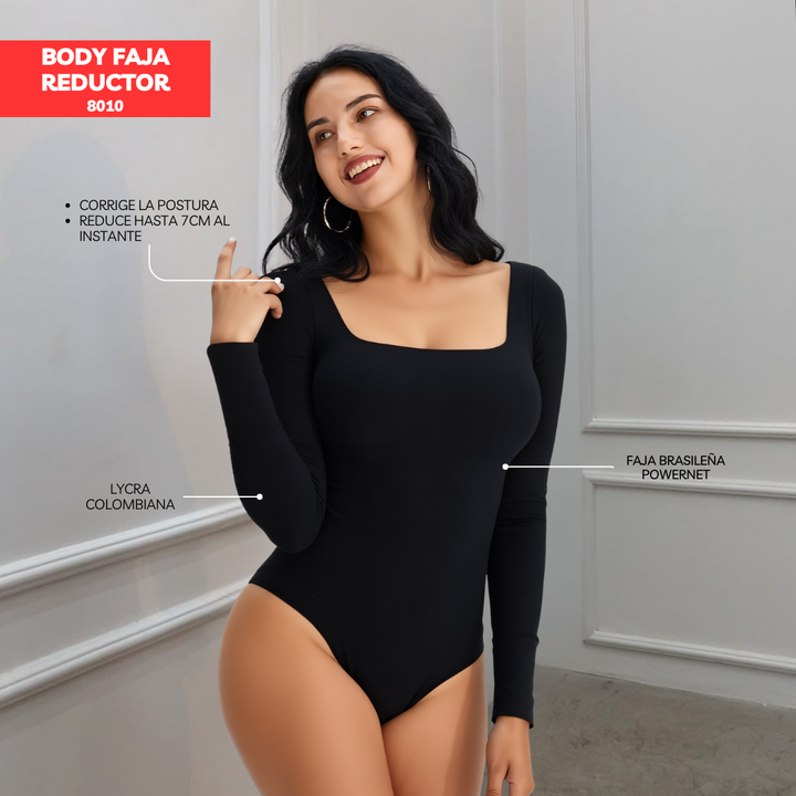 BODY FAJA REDUCTOR - MANGA LARGA 8010 (ENTREGA INMEDIATA)