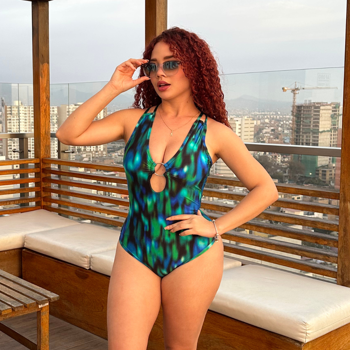TRAJE DE BAÑO CON FAJA - COLECCION MODA RBTC3900 SUNGREEN (ENTREGA INMEDIATA)