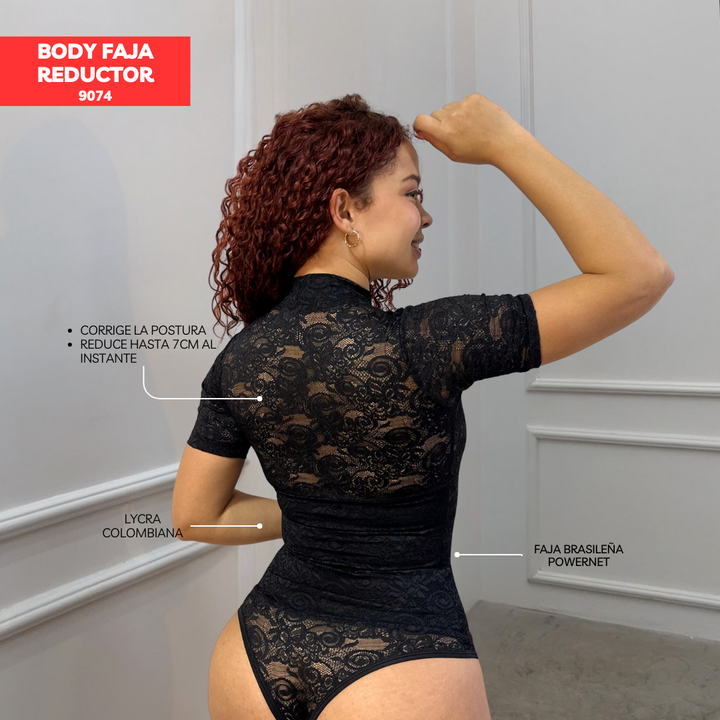 BODY FAJA REDUCTOR - MANGA CORTA 9074 (ENTREGA INMEDIATA)