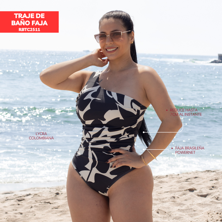 TRAJE DE BAÑO CON FAJA- EXCLUSIVE RBTC2511 XBLACK (ENTREGA INMEDIATA)