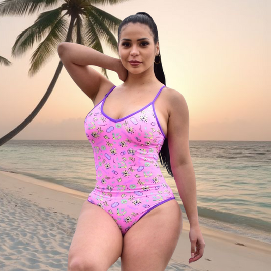 TRAJE DE BAÑO CON FAJA - COLECCION CASUAL RBTC4400 PINK (STOCK FABRICA)