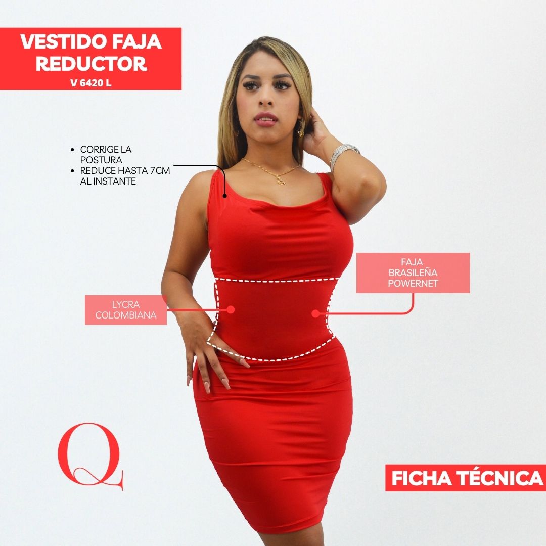 VESTIDO FAJA REDUCTOR V6420L