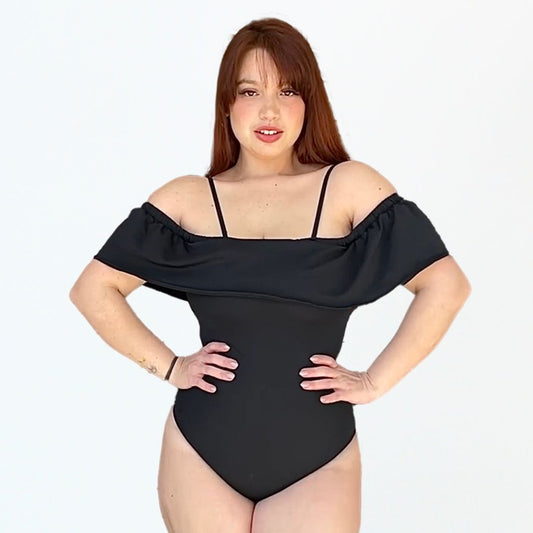 TRAJE DE BAÑO CON FAJA RBT4500 NEGRO